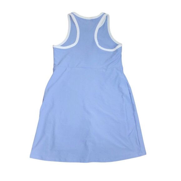 Sage Sky Blue and White Trim Mini Dress - Picture 3 of 3